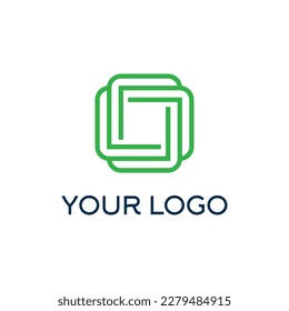 Logo O letter abstract. Line logo