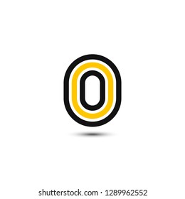 Logo O letter. Isolated on white background. Vector illustration, eps 10.