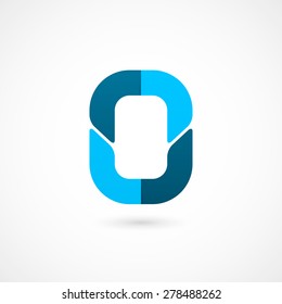 Logo O letter. Isolated on white background. Vector illustration, eps 10.