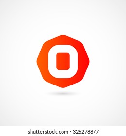 Logo O letter. Isolated on white background. Vector illustration, eps 10.