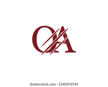 the logo of the OA letter with the style of scratching the incision