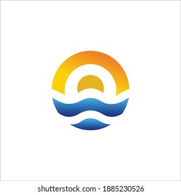 logo ocean icon templet vector 
