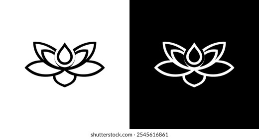 logo oil and lotus vector