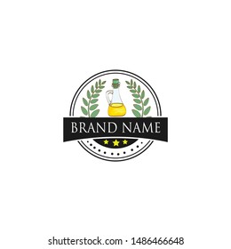 logo oil vegetarian healthy business logo template