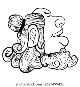 logo of an old man with long hair