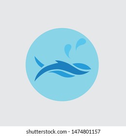 fısh logo on the Light grey background
