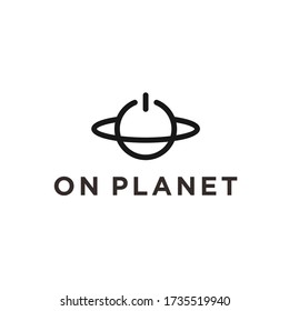 logo on planet. planet icon