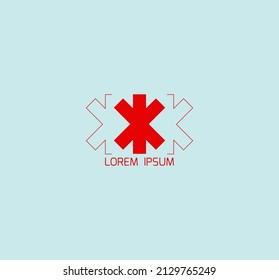 Logo on the subject of medicine and pharmacies. Editable template