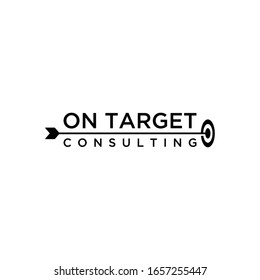 logo on target consulting... black and white