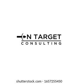logo on target consulting... black and white
