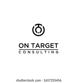 logo on target consulting... black and white