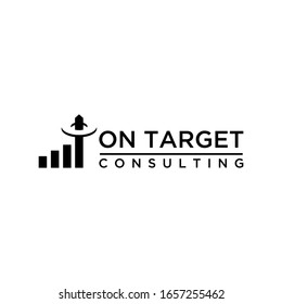 logo on target consulting... black and white