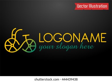 Logo on the theme of cycling.