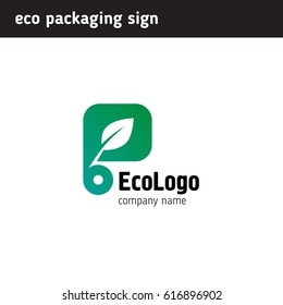 the logo on the theme of ecology, sustainable packaging
