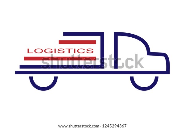 Logo on the theme of freight and logistics.\
Transport company