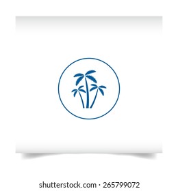logo on a white sheet. palm vector logo