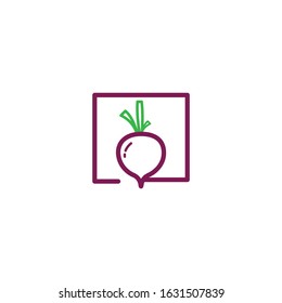 logo onion icon line vector design