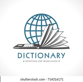 Logo - Online Dictionary Concept - Laptop As Book