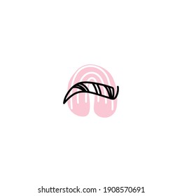 logo for online shop, beaty bar. Contemporary modern trendy vector logo. Highlight cover background. Beauty icon.