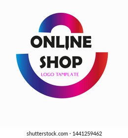 logo for an online shop business. vector