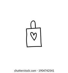 logo for online shop, shopping bag. Contemporary modern trendy vector logo. Highlight cover background. Beauty icon.