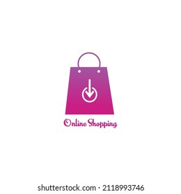 Logo of online shopping.Vector illustration.