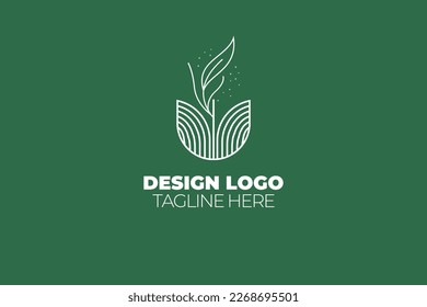 Logo for an online store with a plant and a plant