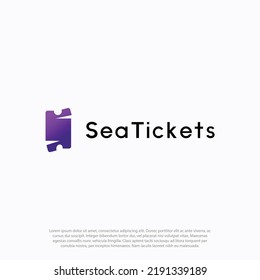 Logo For Online Ticketing Combine Initial S And Ticket Shape