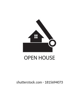 logo open house vector illustration company business design