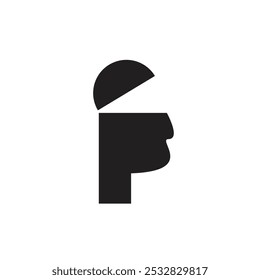 Logotipo mente aberta design exclusivo com fundo em branco