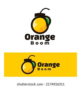 logo orange boom art illustration