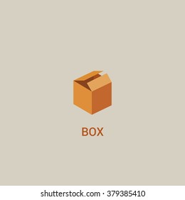 Logo orange box.  Geometric logo. Company logo. Vector logo icon Company logo. Vector logo icon