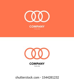 Logo Orange Circle Modern Young