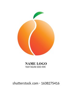 logo a orange fruits include abstract type concepts 