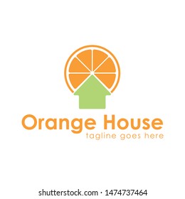 Logo orange house Design Template