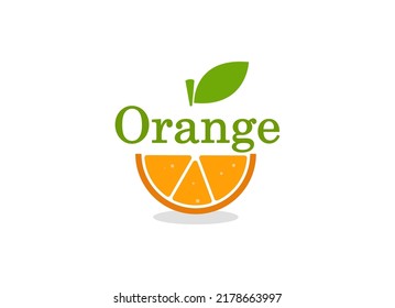 The logo of orange juice. Orang fruit vector design template for juice logo. 