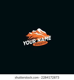 A logo with orange mountains represents strength, endurance, and adventure. The vibrant orange color adds energy and excitement to the design.