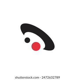 Logo orbit circle unique design with blank background