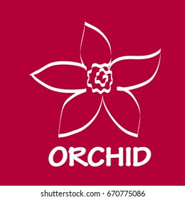 Logo Orchid Design vector illustration