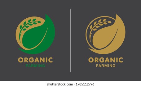Logo des ökologischen Landbaus, Vektorgrafik . Agrarkonzept