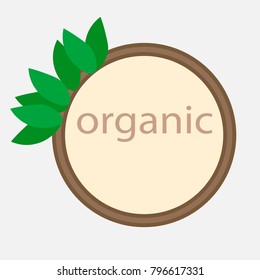logo organic. vector illustration