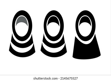 logo of oriental muslim girl with head covered in hijab