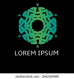 Logo ornament luxury geometric design vector