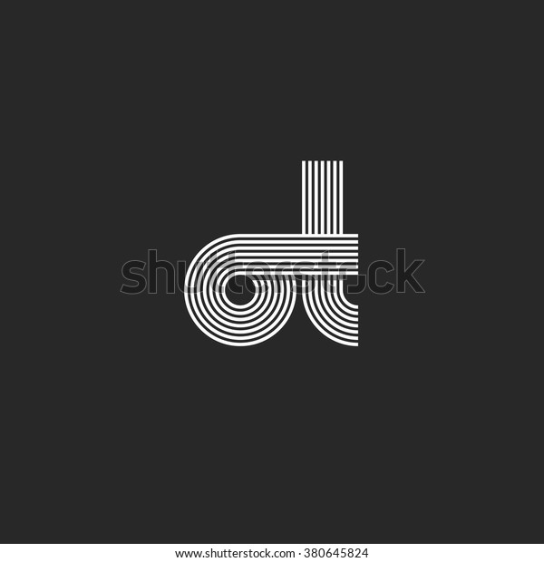 Logo Ot Letters Thin Line Monogram Stock Vector (Royalty Free) 380645824