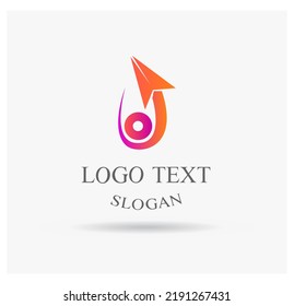 Logo OU Letter shape initial vector template