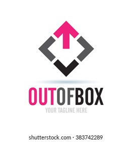 Logo Out Of Box Icon Element Template Design Logos