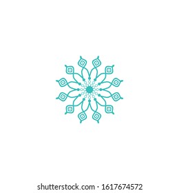 logo outline abstract flower pattern