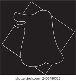 esquema de logotipo simple de una cabeza de perro 