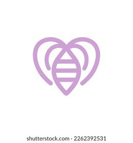The logo is an outline of a symbol of love and a squid.