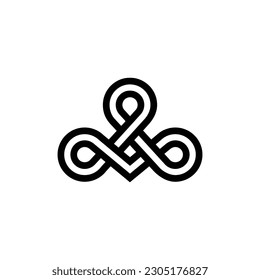 The logo is an owl drop. Three drops, outline and elegant.